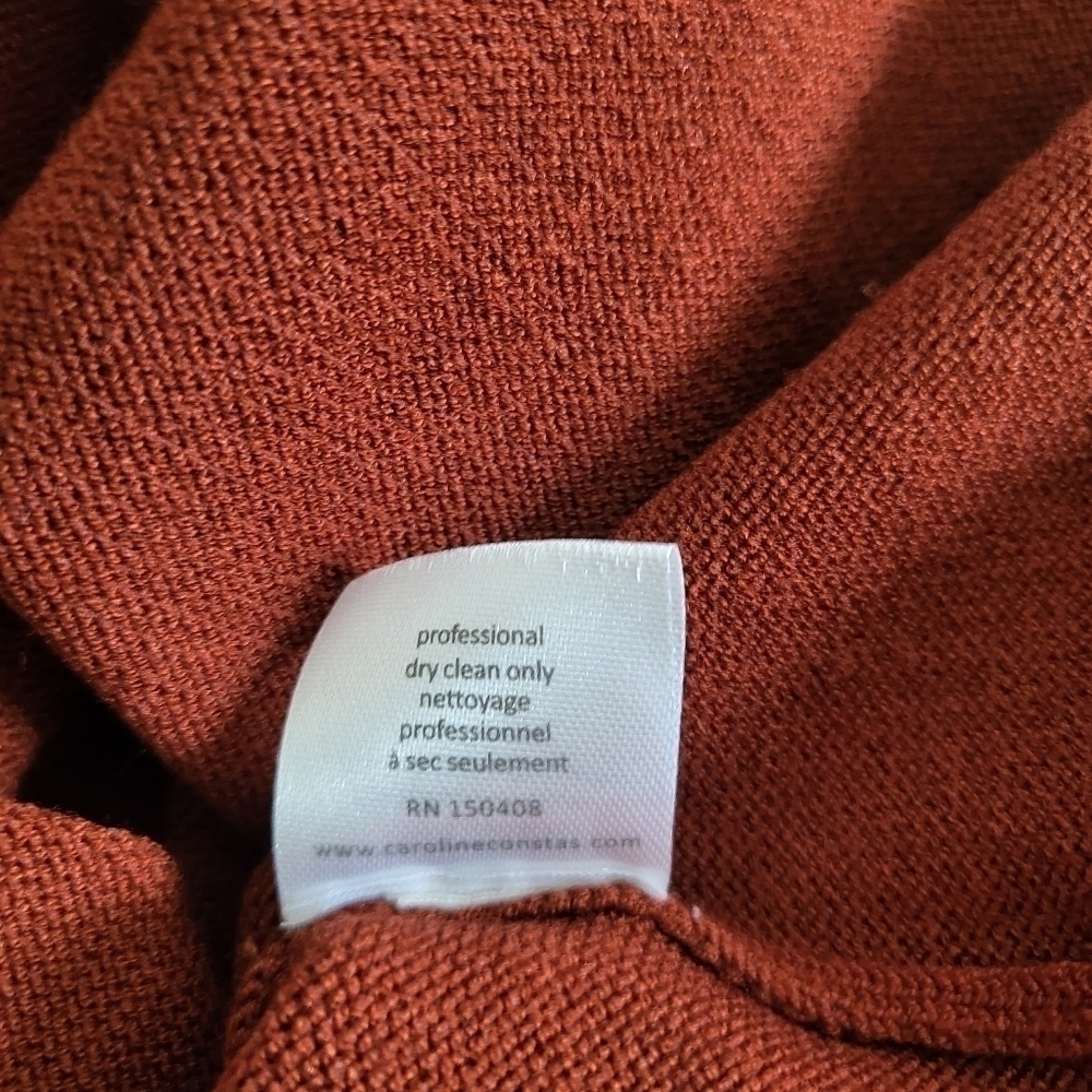 Caroline Constas Ivy Mock Neckline Long Sleeve Sienna Pullover Sweater NWT Small - Picture 11 of 11